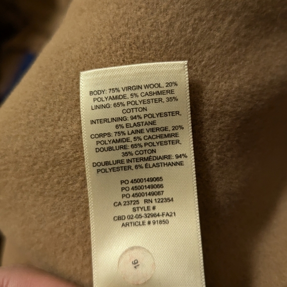 Aritzia Sundays Best Beige Virgin Wool Kennedy Coat - Picture 6 of 9